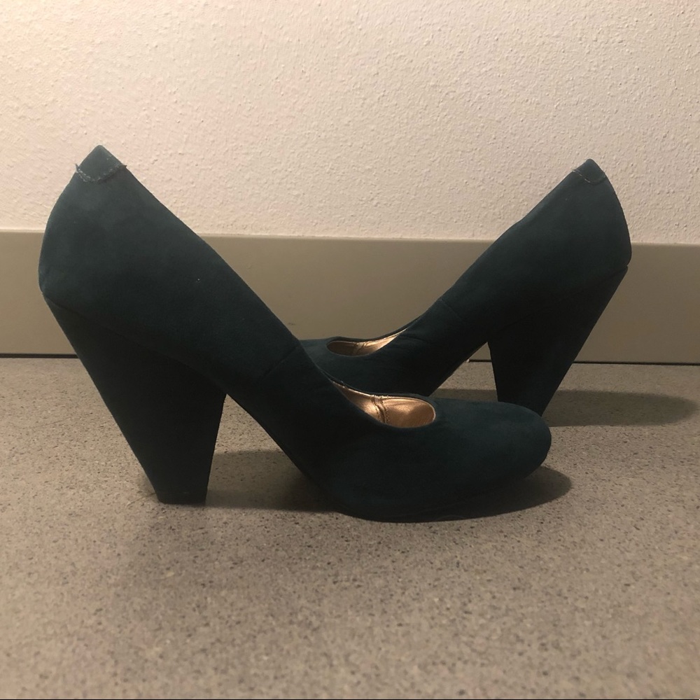 Forest Green Suede Heel